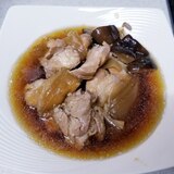 玉ねぎ、椎茸、鶏もも肉の醤油煮込み☆電気圧力鍋